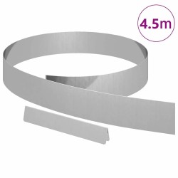 Bordure de jardin Argent 450 x 10 cm Acier galvanisé 