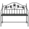 Banc en métal vintage Noir Acier peint en poudre Standard Durable 