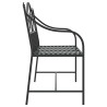 Banc en métal vintage Noir Acier peint en poudre Standard Durable 