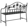 Banc en métal vintage Noir Acier peint en poudre Standard Durable 