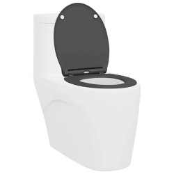 Siege de Toilette à Libération Rapide avec Fermeture Douce Duroplast Anthracite 