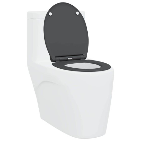Siege de Toilette à Libération Rapide avec Fermeture Douce Duroplast Anthracite 