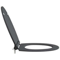 Siege de Toilette à Libération Rapide avec Fermeture Douce Duroplast Anthracite 