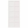 Porte de grange Blanc 90 x 210 cm Bois massif en pin 