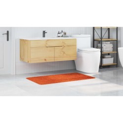 Tapis de bain Rectangulaire Orange 70x120 cm Polypropylène Antidérapant 