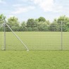 Clôture en Fil Soudé avec 7 Poteaux en Pointe 1.2x10 m en Acier Galvanisé 