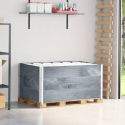 Colliers de palette 3 pcs gris 120x80 cm bois de pin solide 