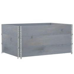 Colliers de palette 3 pcs gris 120x80 cm bois de pin solide 