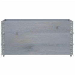 Colliers de palette 3 pcs gris 120x80 cm bois de pin solide 