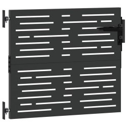 Porte de Jardin Noir 105 x 100 cm Acier peint par poudre 