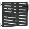 Porte de Jardin Noir 105 x 100 cm Acier peint par poudre 