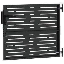 Porte de Jardin Noir 105 x 100 cm Acier peint par poudre 