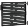 Porte de Jardin Noir 105 x 100 cm Acier peint par poudre 