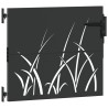 Porte de Jardin Noir 105 x 100 cm Acier peint par poudre 