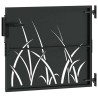 Porte de Jardin Noir 105 x 100 cm Acier peint par poudre 