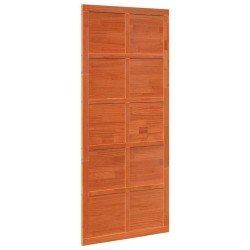 Porte de grange Marron cire 90 x 210 cm Bois massif en pin 