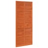 Porte de grange Marron cire 90 x 210 cm Bois massif en pin 