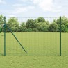 Clôture Euro avec 7 poteaux 1,6 x 10 m en acier galvanisé vert 