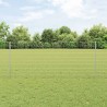 Euro Clôture avec 10 Piquets Argent 1x10 m Acier 