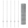 Euro Clôture avec 10 Piquets Argent 1x10 m Acier 