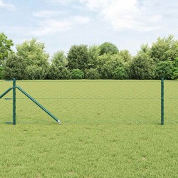 Clôture hexagonale verte 0,6x10 m en acier 