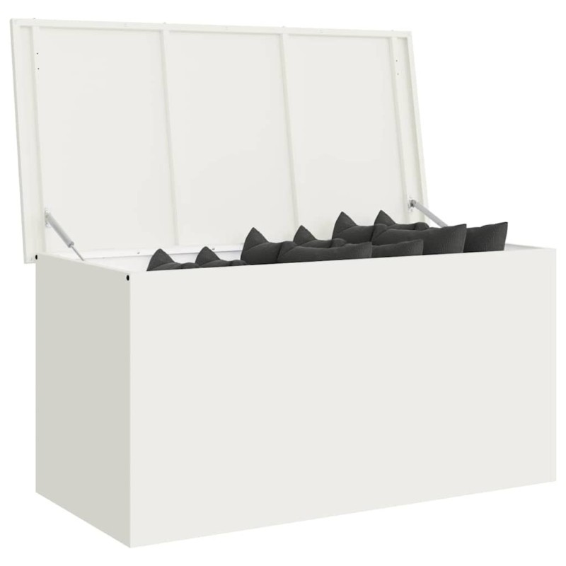 Boîte de Rangement Extérieure Blanc 100 x 50.5 x 50 cm 