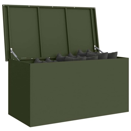 Boîte de Rangement Extérieure Vert olive 100 x 50.5 x 50 cm 