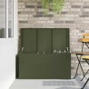 Boîte de Rangement Extérieure Vert olive 100 x 50.5 x 50 cm 