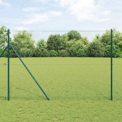 Clôture Hexagonale Grise Vert 1.6 x 100 m Acier 
