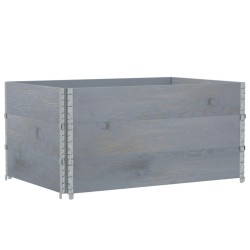 Jardinière gris 120x80 cm bois massif de pin 