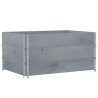 Jardinière gris 120x80 cm bois massif de pin 