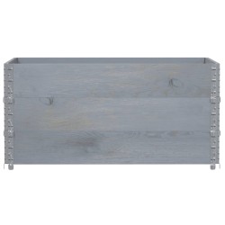Jardinière gris 120x80 cm bois massif de pin 
