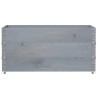 Jardinière gris 120x80 cm bois massif de pin 