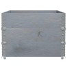 Jardinière gris 120x80 cm bois massif de pin 