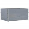 Jardinière gris 120x80 cm bois massif de pin 