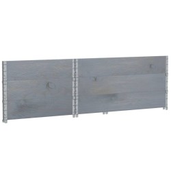 Jardinière gris 120x80 cm bois massif de pin 