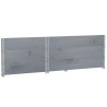 Jardinière gris 120x80 cm bois massif de pin 