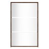 Armoire à chaussures miroir 3niveaux Chêne marron 63x17x102,5cm 