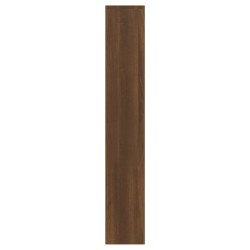 Armoire à chaussures miroir 3niveaux Chêne marron 63x17x102,5cm 