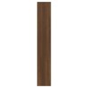 Armoire à chaussures miroir 3niveaux Chêne marron 63x17x102,5cm 