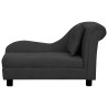 Canapé pour chien avec oreiller Noir 83x44x44 cm Peluche 