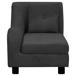 Canapé pour chien avec oreiller Noir 83x44x44 cm Peluche 