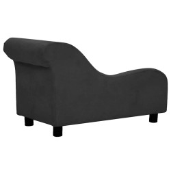 Canapé pour chien avec oreiller Noir 83x44x44 cm Peluche 