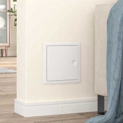 Panneau d'Accès 2 pcs Blanc 20 x 20 cm acier 