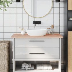 Comptoir de salle de bain 100x60x2,5 cm bois massif de hêtre 