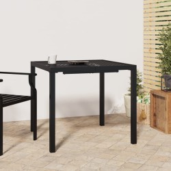 Table de jardin anthracite 80x80x72 cm acier 
