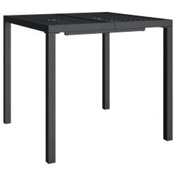 Table de jardin anthracite 80x80x72 cm acier 