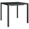 Table de jardin anthracite 80x80x72 cm acier 