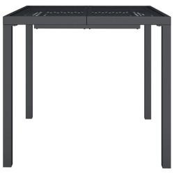 Table de jardin anthracite 80x80x72 cm acier 