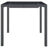 Table de jardin anthracite 80x80x72 cm acier 